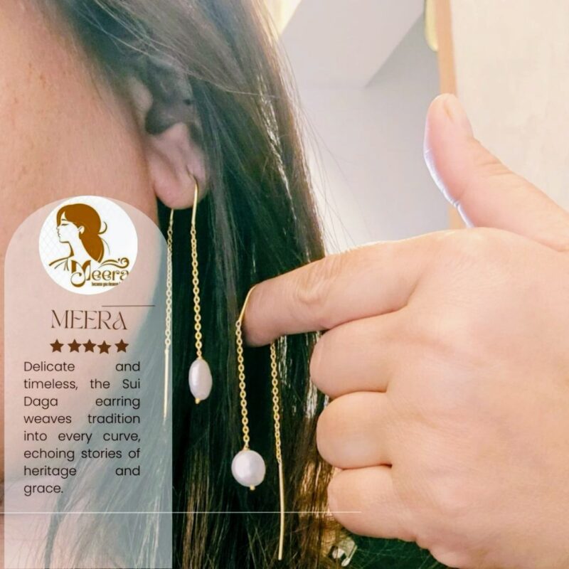 Delicate Sui Dhaga Earrings - Image 2