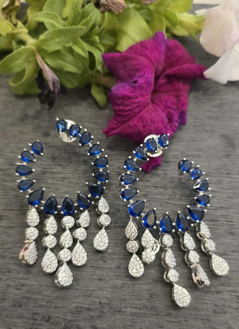 Sapphire & Diamond Earrings - Image 2